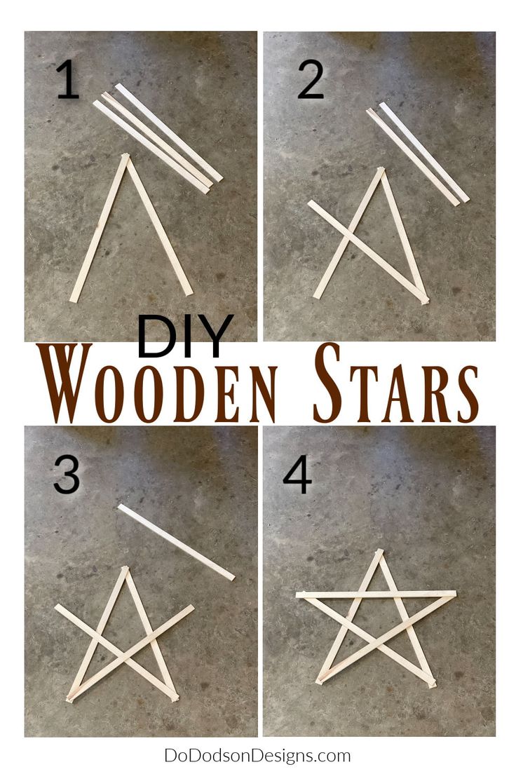 how to make wooden stars out of sticks