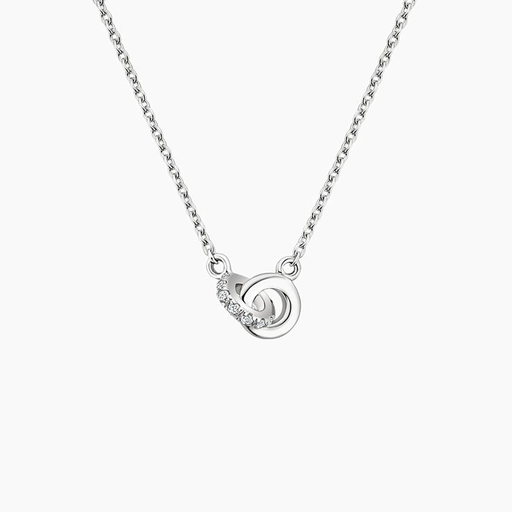 Solidarity Diamond Pendant - Silver. Strength in unity, resiliency, and hope define this diamond pendant that hangs elegantly from a lustrous cable chain. The length of the chain can be adjusted to either 16 or 18 inches to suit individual preference (1/10 total carat weight). Interlocking Circle Necklace, Detailed Necklace, Diamond Jewelry Necklace, Fish Tanks, Brilliant Earth, Pendant Silver, Jewelry Inspo, Silver Diamonds, Eternity Ring