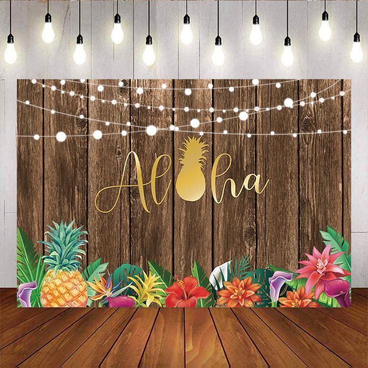 pineapples and other tropical plants are on display in this photo collage with the word aloha