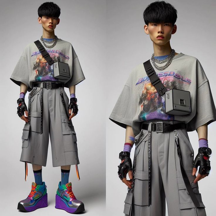 Chinese Streetwear Men, Cyberpunk Clothing Men, Cyberpunk Outfit Male, Cyberpunk Streetwear, Chinese Streetwear, Cyberpunk Outfit, Urban Street Wear, Fashion Show Poster, Edgy Streetwear