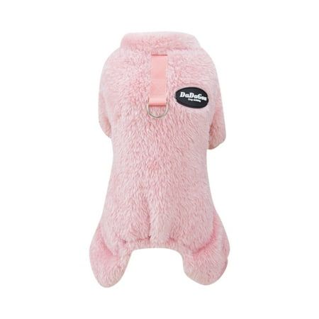 a pink teddy bear dog jacket