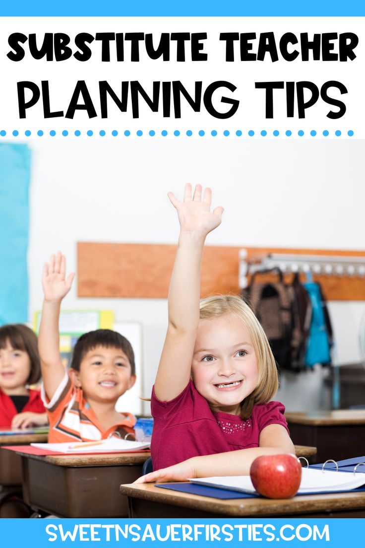 two children in classroom with text overlay that says subsite teacher planning tips