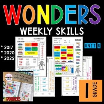 wonders and wonders worksheets for grade 1 students to use in the wonder book