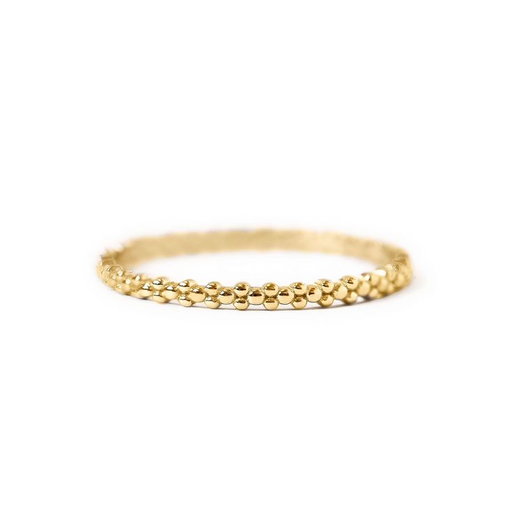 description Dainty beaded Gold eternity rings perfect for stacking. Comfortable to wear for everyday! end description materials 14K Gold Vermeil Hypoallergenic, lead and nickel free end materials details Width: 1.7mm end details sku #R110 end sku Stackable Adjustable Eternity Band For Everyday, Stackable Adjustable Eternity Band, Everyday Stackable Round Beaded Bracelets, Everyday Tiny Beads Bangle Jewelry, Everyday Tiny Beads Bangle, Dainty Stackable Round Band Bracelets, Stackable Eternity Band For Everyday, Dainty Stackable Eternity Band, Delicate Stackable Round Bead Jewelry