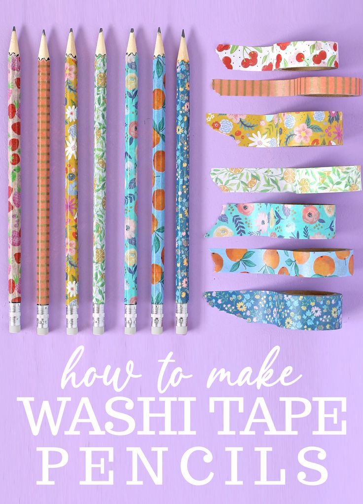 how to make washi tape pencils