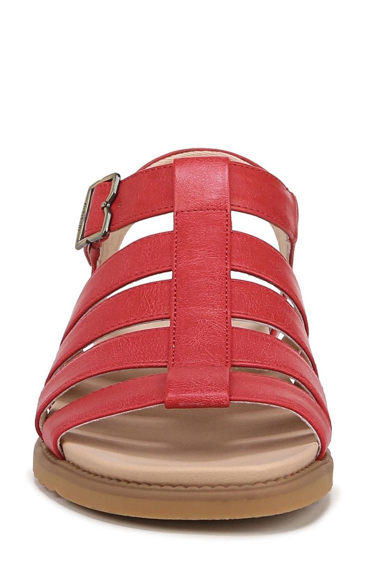 Soft lining and a cushy, contoured footbed keep comfort underfoot in this lightweight strappy sandal with a breezy, gladiator-inspired silhouette. Cushioning: absorbs impact and distributes weight for consistent, buoyant comfort under each step   Lightweight: puts cushioning and performance underfoot with an emphasis on streamlined comfort   1 1/4" heel   Cushioned insole   Synthetic upper, lining and sole   Imported   Dr. Scholl's will plant one tree for every purchase of its product as a partn Womens Gladiator Sandals, Dr. Scholl's, One Tree, Emphasis, Strappy Sandals, Gladiator Sandals, Womens Sandals, Nordstrom, Sandals