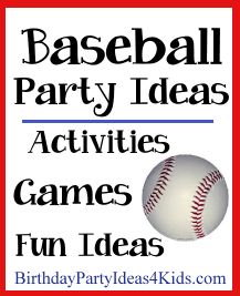 baseball party ideas and activities for kids