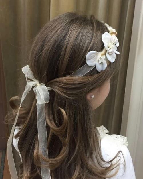 53 First Holy Communion Hairstyles For Kids [BEST] Communion Hairstyles For Kids, First Holy Communion Hairstyles, Holy Communion Hairstyles, First Communion Hairstyles, Communion Hairstyles, Going Out Hairstyles, Hairstyles For, Long Hair Updo, Flower Girl Hairstyles