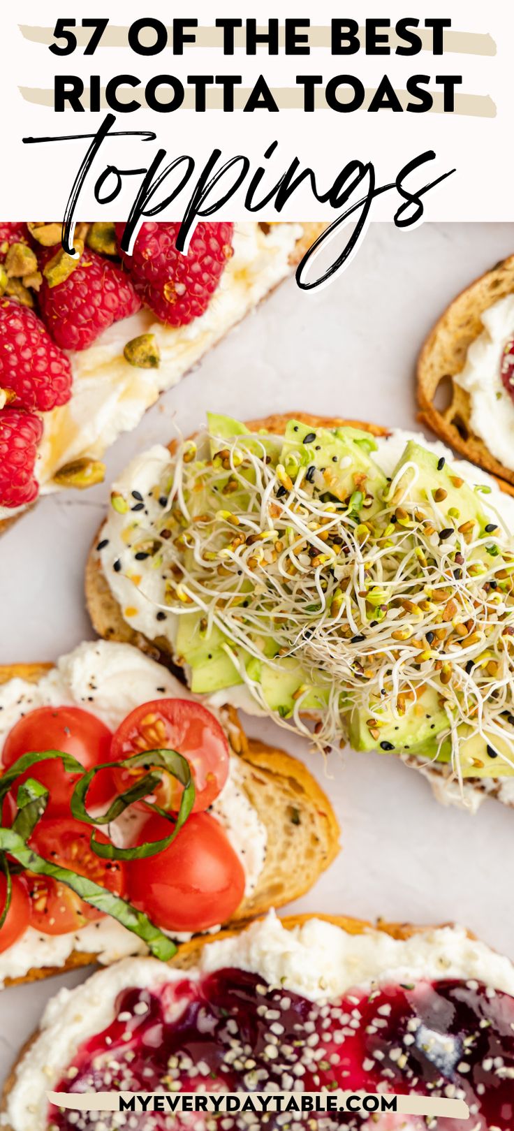 the best ricotta toast toppings to make for an appetizer or brunch