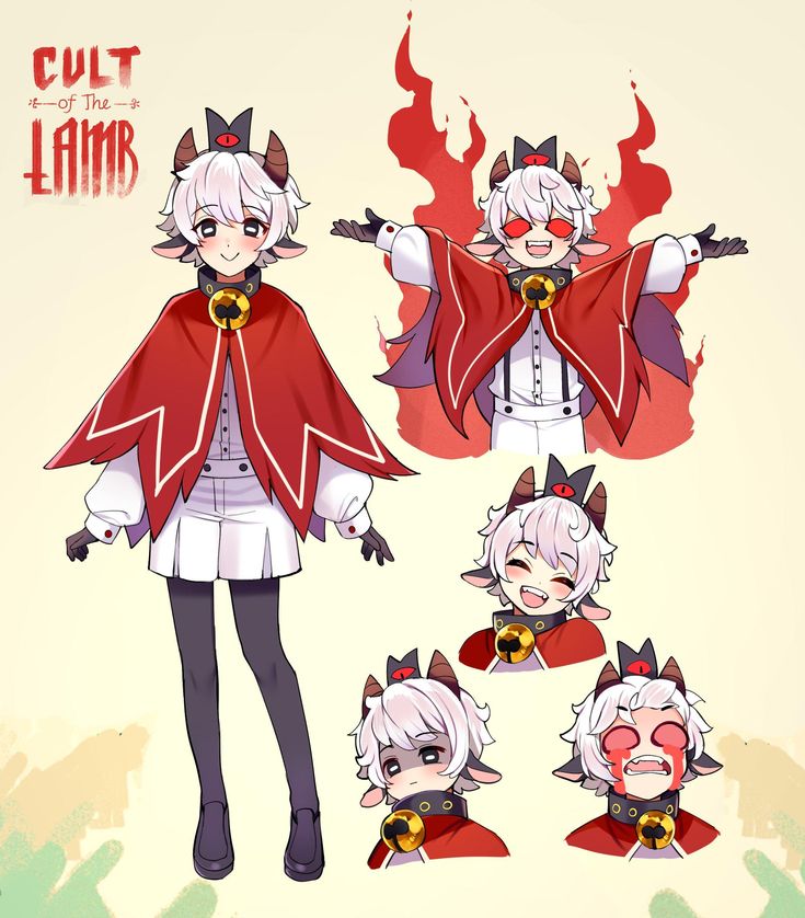 an anime character with white hair wearing red capes and demon horns, standing in front of