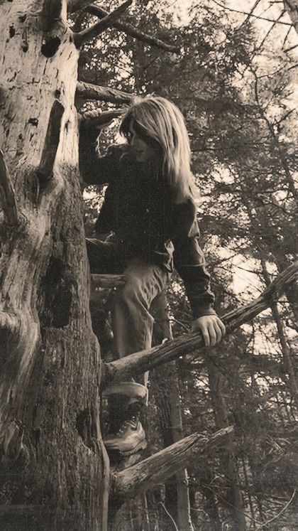 granola girl, nature, outdoor aesthetic, woods, hiking Climbing A Tree Aesthetic, Tree Climbing Aesthetic, Girl Climbing Tree, Reading In A Tree, Carhartt Cowboy, Nightshade Society, Occult Detective, Natalie Scatorccio, Climbing A Tree