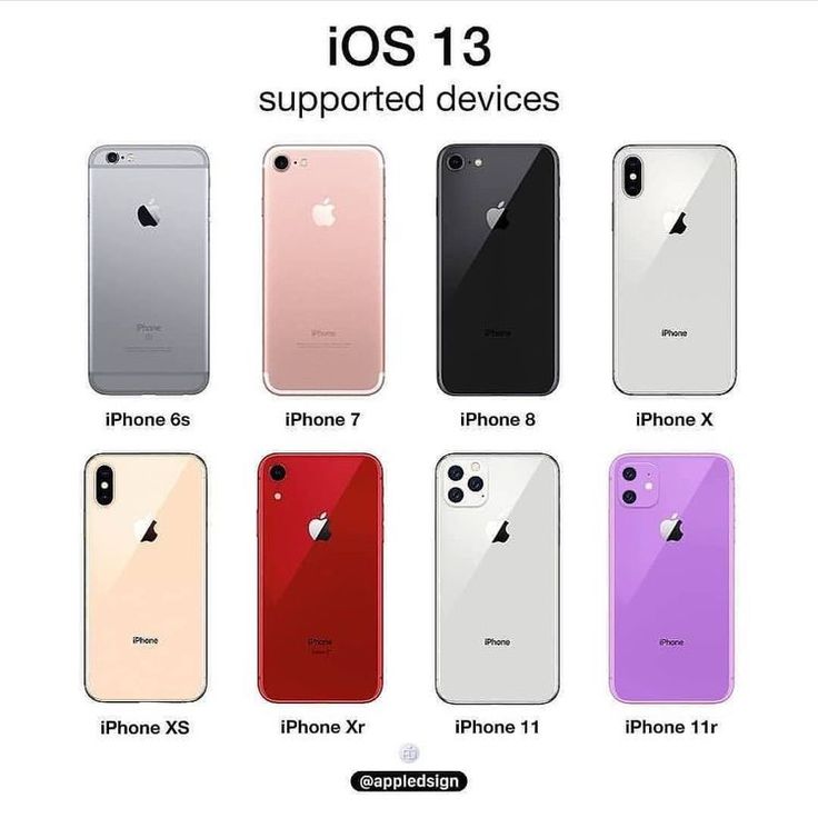 the iphones are all different colors and sizes