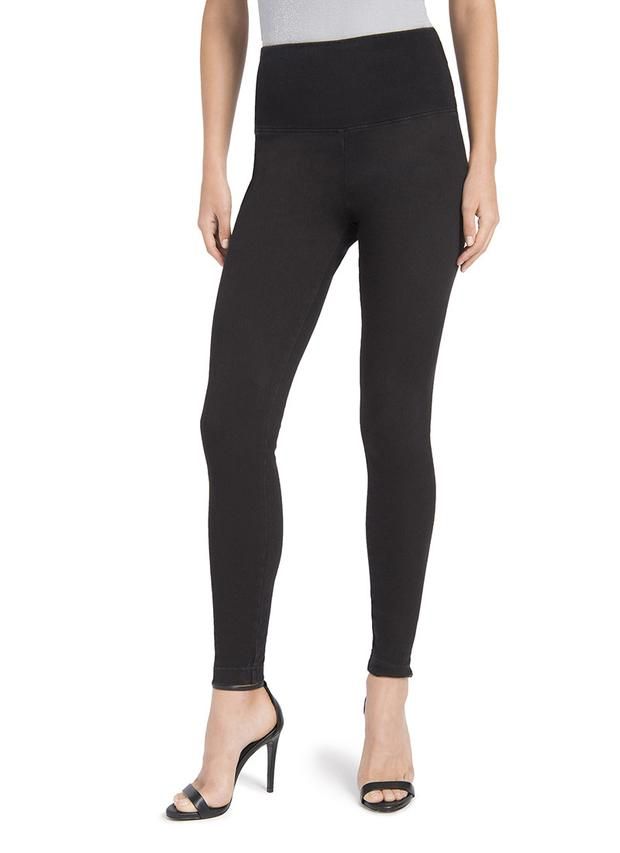 color=Black Stretch Dark Wash Full Length Jeggings, Full-length Stretch Dark Wash Jeggings, Stretch Denim Full-length Jeggings, Stretch Denim Full Length Jeggings, Full Length Stretch Denim Jeggings, Stretch Denim Jeggings, Fitted Straight Leg Jeggings, Versatile Fitted Straight Leg Jeggings, Fall Stretch Dark Wash Jeggings