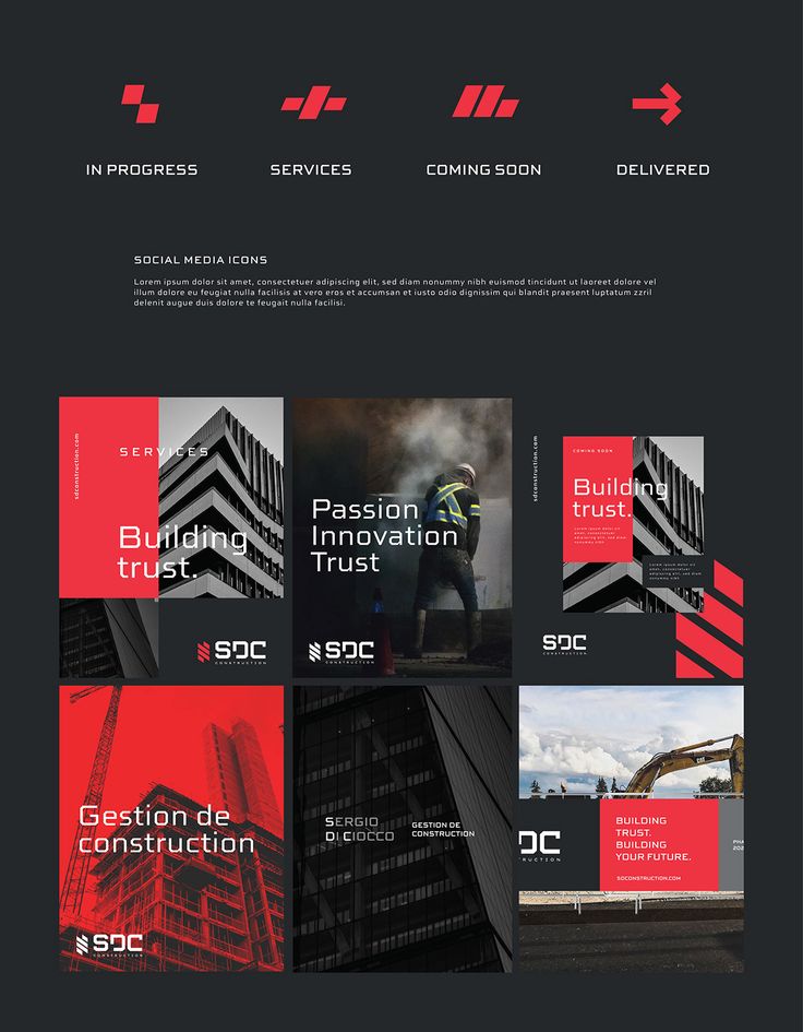 the website design for construction company