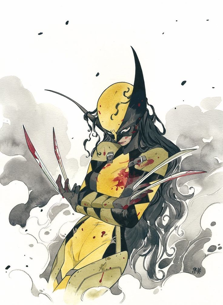 Peach Momoko, Laura Kinney, Dark Ages, Marvel, Yellow, Black, Art