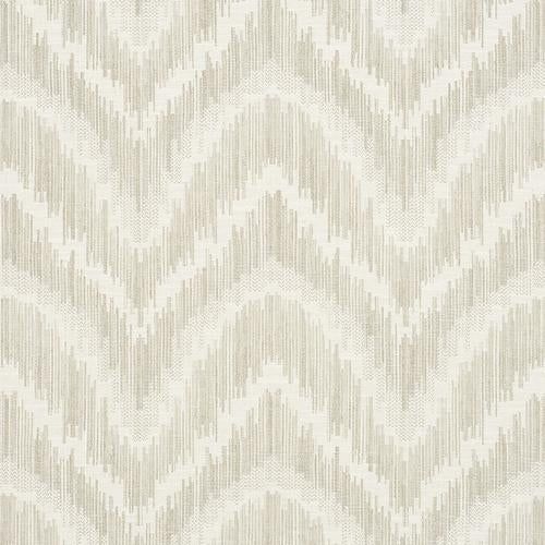 a beige and white wallpaper with wavy lines