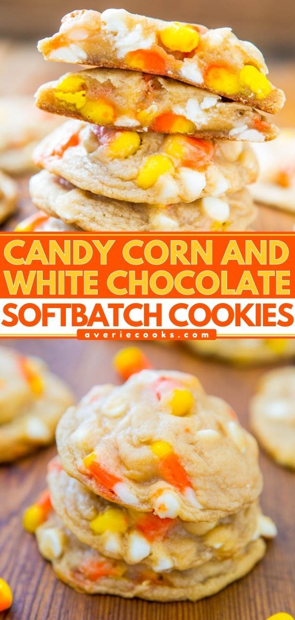 candy corn and white chocolate soft batch cookies