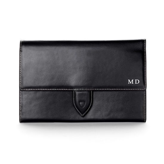 Deluxe Travel Wallet in Black | Aspinal of London Elegant Formal Wallets With Rfid Blocking, Designer Travel Bifold Bag, Luxury Evening Wallet With Leather Lining, Elegant Formal Wallets With Interior Card Slots, Elegant Wallets With Interior Card Slots For Formal Occasions, Timeless Rectangular Business Clutch, Timeless Leather Clutch For Business, Classic Travel Bags With Rfid Blocking, Classic Rfid Blocking Travel Accessories For Daily Use