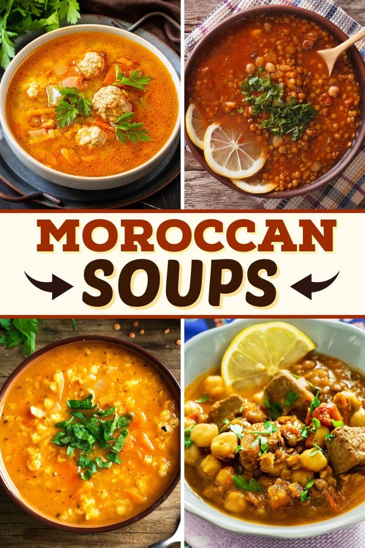 moroccan soups collage with text overlay