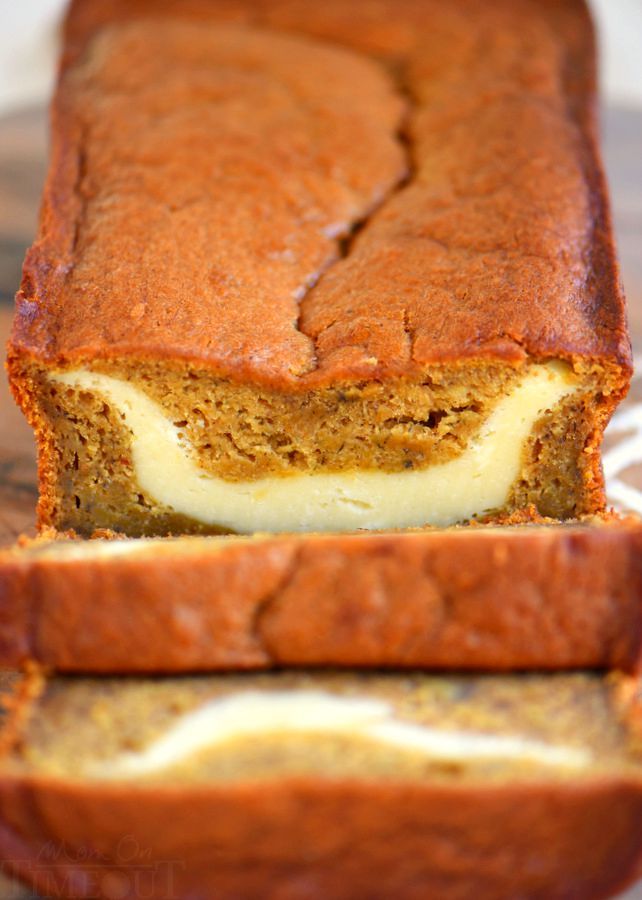 two slices of banana bread sitting on top of each other