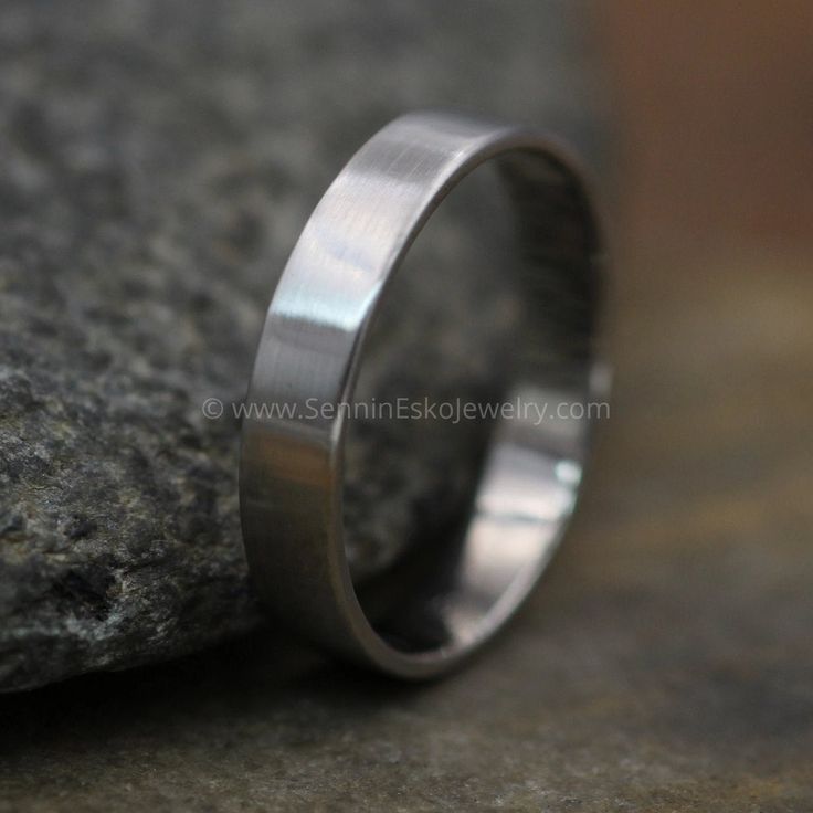 Platinum 4x1mm Flat Band - Matte Finish Sennin Esko Jewelry Classic Band Tag, Engraved band, Engraved Wedding, Low Profile Platinum, Mens flat platinum, Mens Pl ENGRAVABLE BANDS/WEDDING Classic Titanium Wedding Jewelry, Classic Titanium Jewelry For Wedding, Classic Anniversary Rings With Brushed Finish, Silver Rings With Brushed Finish For Anniversary, Silver Jewelry With Smooth Finish For Anniversary, Minimalist Titanium Jewelry For Formal Occasions, Classic Anniversary Ring With Brushed Finish, Minimalist Titanium Rings For Formal Occasions, Minimalist Rings With Brushed Finish For Anniversary