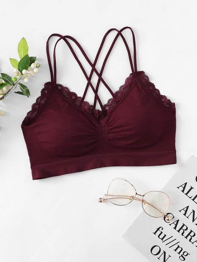 Cute Bralettes, Burgundy Bra, Latest Bra, Women Bras, Cotton Bra, Bralette Outfit, Bra Types, Pretty Lingerie, Vintage Lingerie