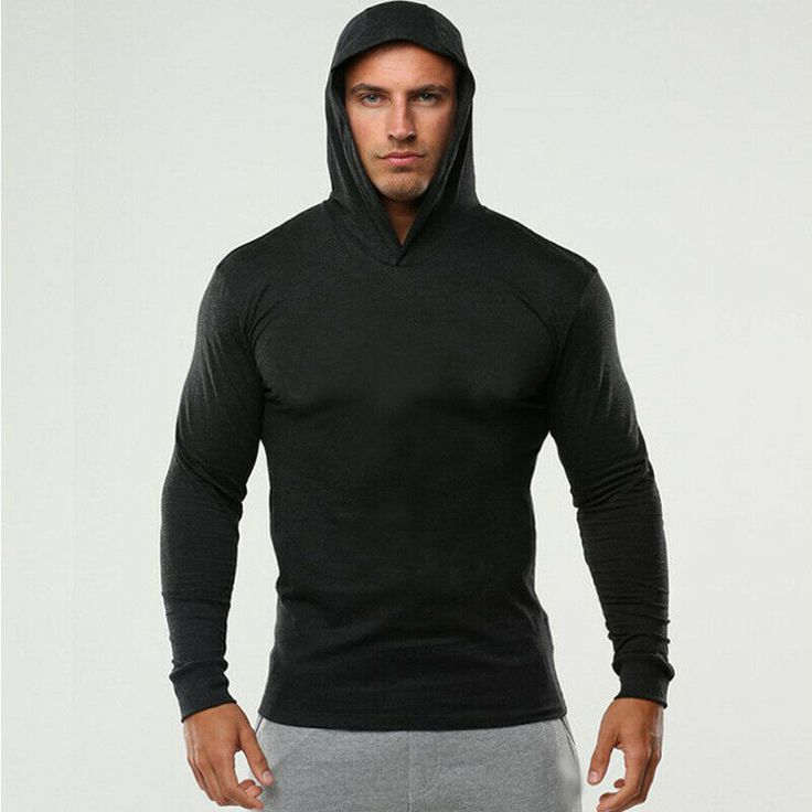 Product Description Item:  Men's Hooded T-Shirt Muscle Casual Fitness Long Sleeve Workout Sports Running​ Product Description * Condition: 100% Brand New * Color：Black ; navy blue；army green；grey；dark gray * Material :cotton * Type :tops * Package：1PCS   About This Item（We aim to show you accurate product information）: 1.Please see the size reference to find the correct size. If you are not sure which size to buy, please provide height and weight, we will recommend a suitable size. 2.Please allo Gym Sportswear, Fits Streetwear, Mens Workout Shirts, Mens Workout Clothes, Training Tops, Mens Hooded, Running Shirts, Gym Training, Workout Hoodie