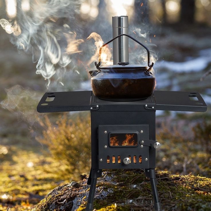 Portable Wood Stove, Camping Wood Stove, Camper Repair, Stove Black, Stove Heater, Portable Stove, Wood Charcoal, Tent Stove, Camp Site