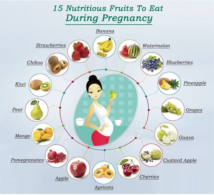 a woman holding a piece of fruit in her hand with the words 15 nutritious fruits to eat during pregnant