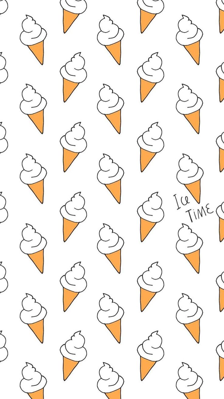 an ice cream cone pattern on a white background