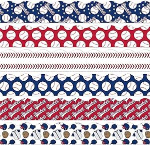 an american flag pattern with baseballs and balls on the bottom half of each stripe