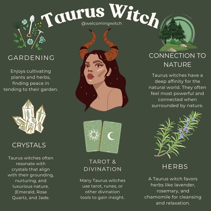 the zodiac sign for taurus witch is shown in this graphic above it's description