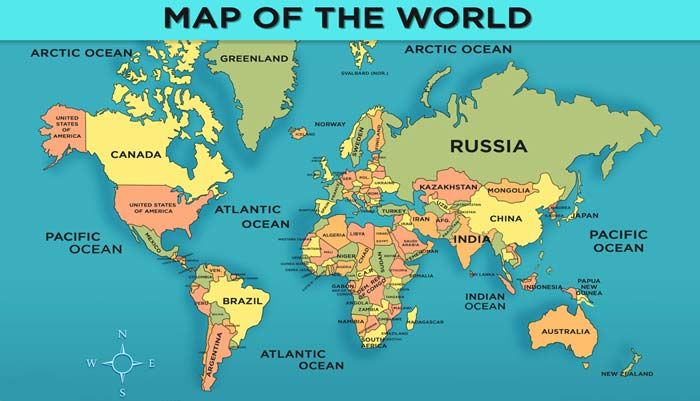 a map of the world with all countries