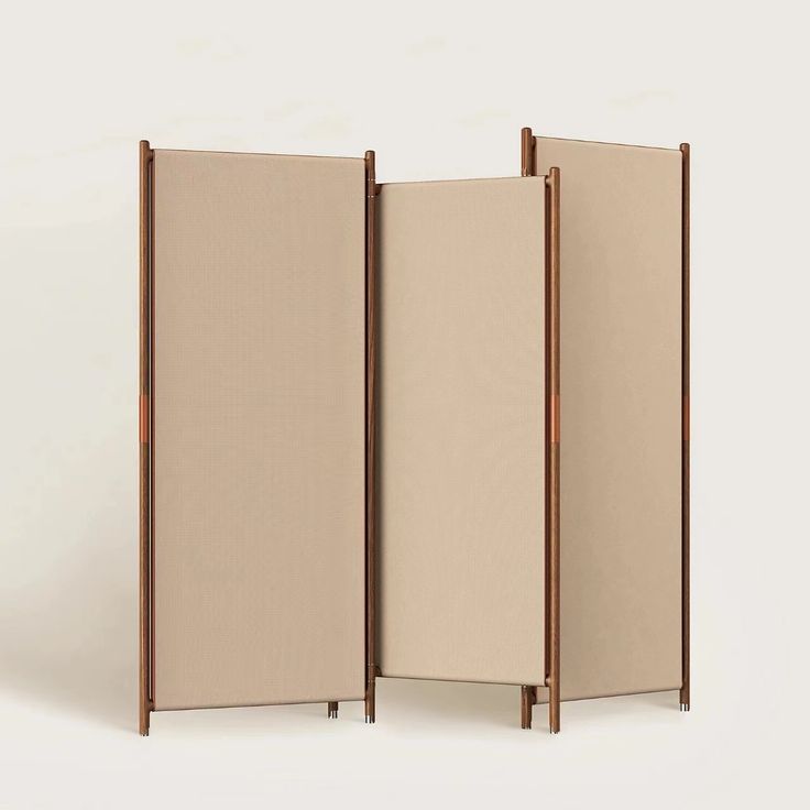 a room divider is shown with two panels on each side and one panel closed