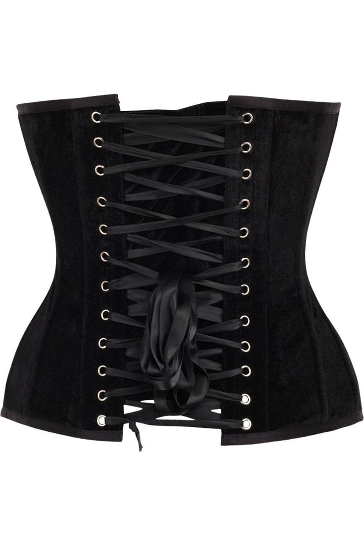 Overbust corset made of velvet fabric Front Busk Closure 10 Spiral Steel boned with 4 Flat steel bones Ribbon tie closure at back for cinching Privacy Panel Lined Hand Wash Velvet Corset Dress With Boned Bodice, Gothic Velvet Corset With Boned Bodice, Fitted Velvet Corset Dress With Boned Bodice, Gothic Underbust Velvet Corset, Gothic Velvet Underbust Corset, Gothic Velvet Corset For Costume Party, Fitted Velvet Overbust Corset, Velvet Underbust Corset, Gothic Corset Belt With Boning For Costume Party