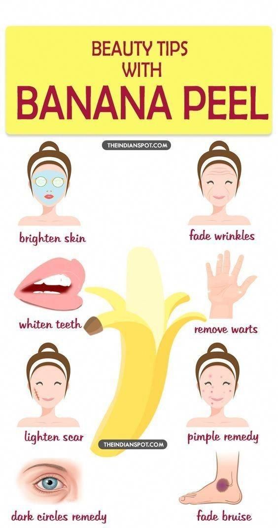 Read about 23 uses of banana peels for skin care, hair health, teeth whitening, household cleaning, first aid, gardening, and eating. Although these suggested uses aren't supported by clinical research, studies show that banana peels have a number of components that offer positive benefits. Blemishes On Face, Banana Peels, Lighten Scars, Pimples Remedies, Natural Hair Mask, Banana Peel, Beauty Tips For Face, Get Rid Of Blackheads, Skin Discoloration