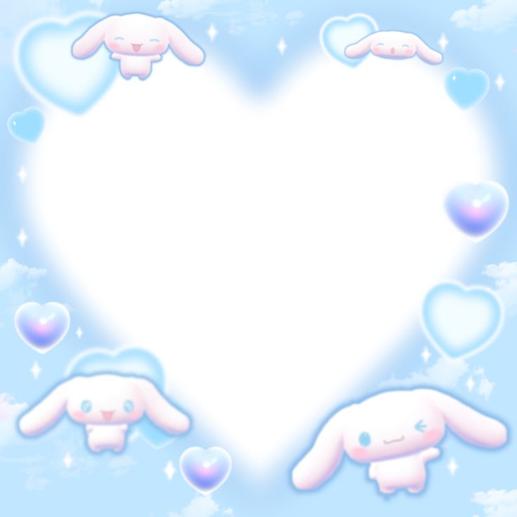 two hands holding hearts in the shape of a heart with clouds and stars around it