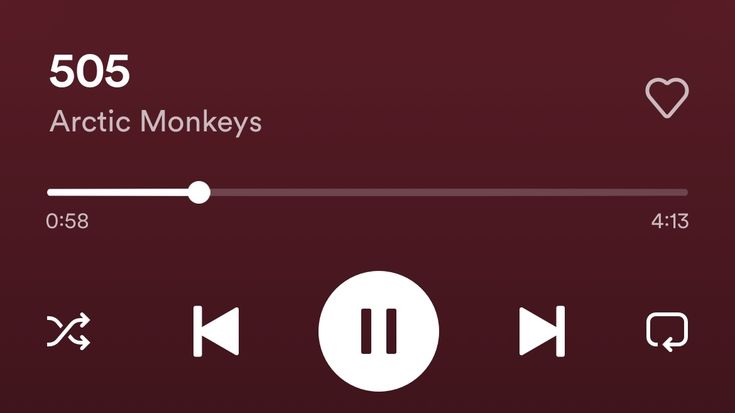 the music player is playing on the screen with other icons and symbols in front of it