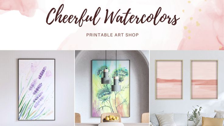 Cheerful Watercolors | Printable Wall Art | Home Decor