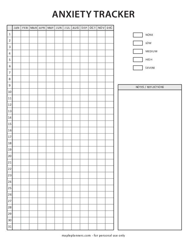 Free Anxiety Tracker Printable Template Cute Journal Template Aesthetic, Emotion Tracker Printable, Cute Habit Tracker Printable, Symptom Tracker Printable Free, Tracker Template Free Printables, Free Printable Journal Pages Templates, Journal Templates Printable Free, Happy Planner Printables Free, Goodnotes Journaling