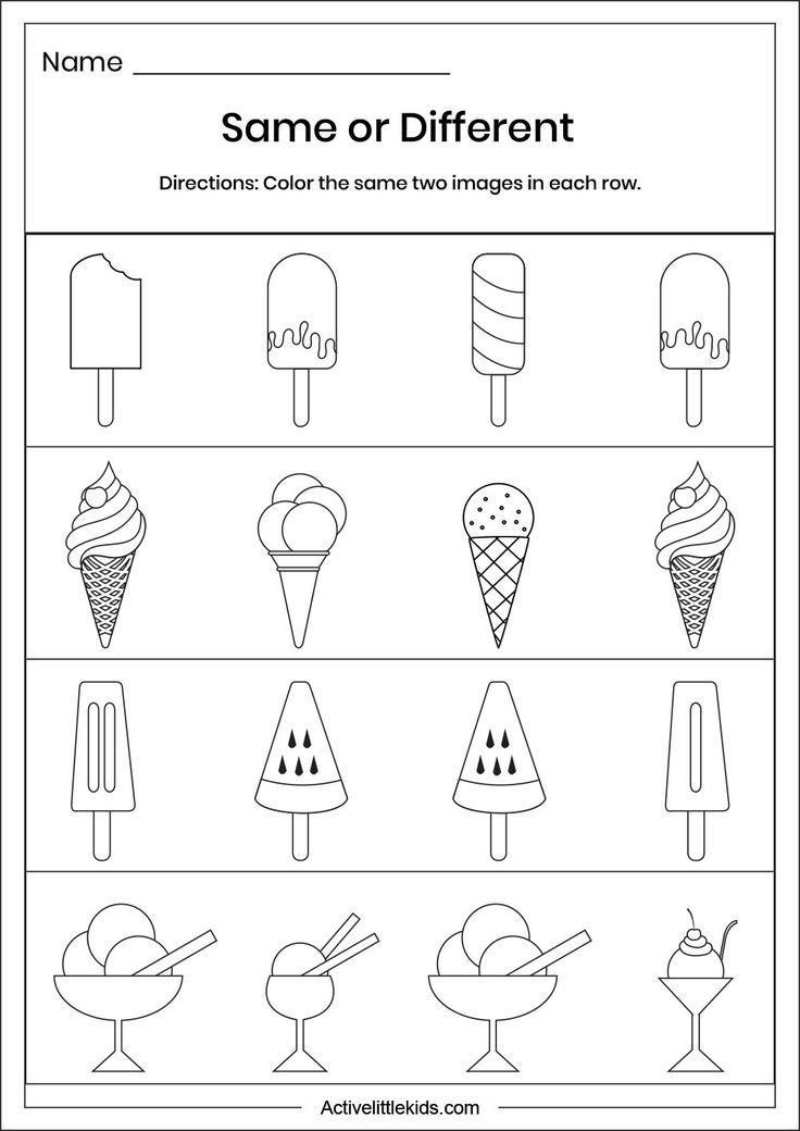 ice cream worksheet for kids to learn how to make them look like they are eating