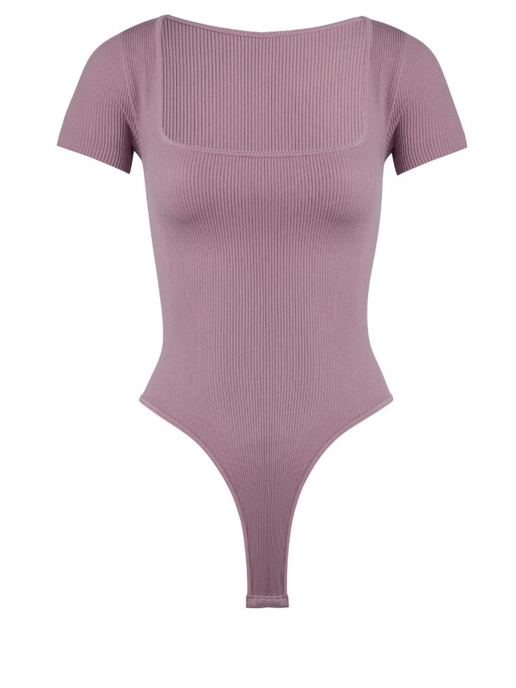 Square neck ribbed bodysuit One size fits most. Casual Ribbed High-stretch Bodysuit, Trendy Fitted Bodysuit For Loungewear, Trendy High Stretch Short Sleeve Bodysuit For Summer, Solid Spring Bodysuit With Seamless Construction, Chic Fitted Ribbed Bodysuit, Trendy Stretch Bodysuit With Seamless Construction, Spring Stretch Seamless Bodysuit, Solid Seamless Spring Bodysuit, Spring Seamless Solid Bodysuit