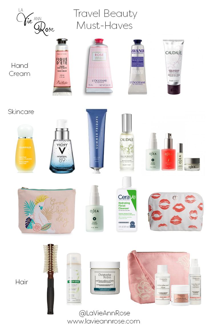 My favorite and must-have skincare + hair products to travel with #travelbeautyessentials #travelbeauty #beautyskincare #skincare #cleanbeauty #beautytravel #bestskincare #bestcleanbeauty #haircare Travel Skincare Kit, Travel Size Hair Products, Travel Skincare Essentials, Skincare Girl, Travel Beauty Essentials, French Beauty Secrets, Travel Skincare, Travel Pictures Poses, Skincare Essentials