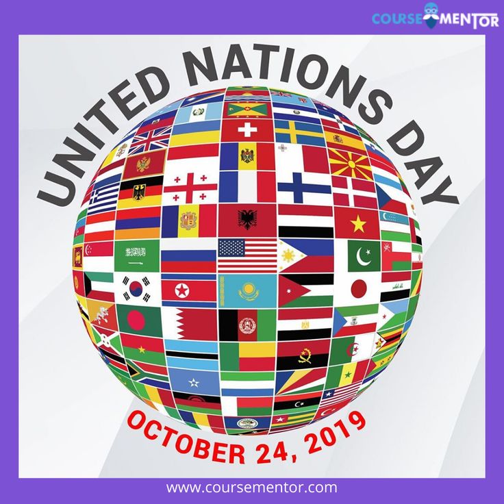 a poster with the words united nations day written in different languages and flags on it