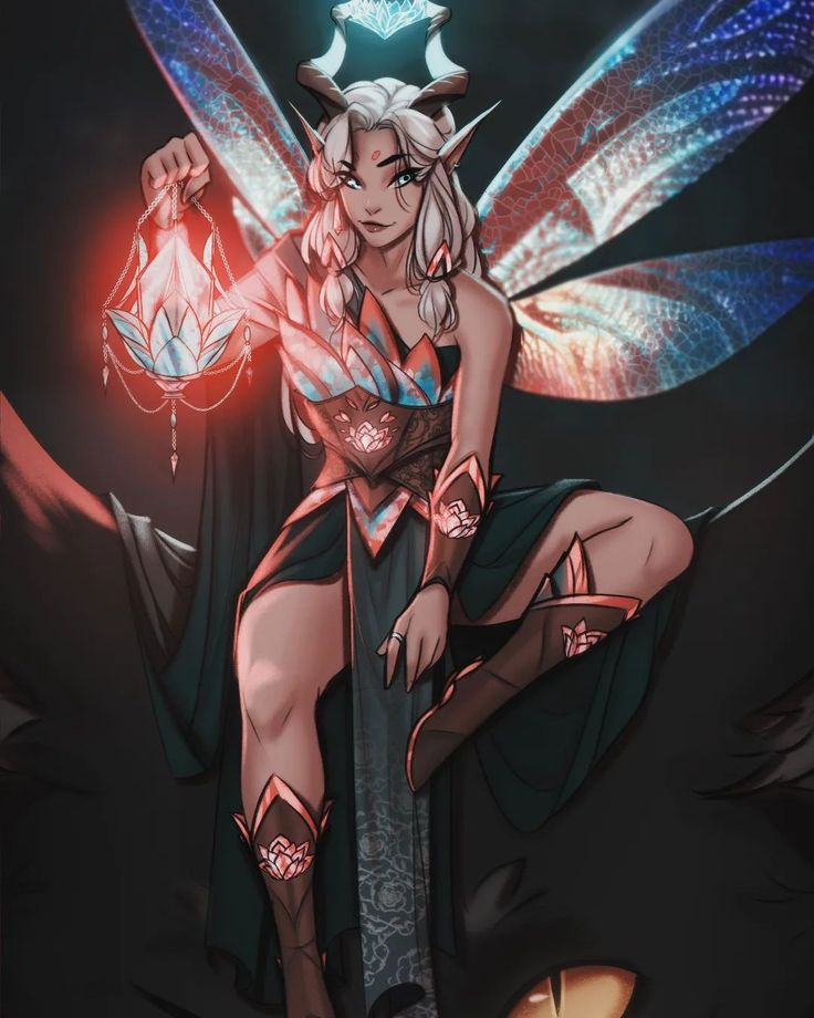 @megs_ils | Some close ups of the Fairy i designed for fun #oc #originalart #originalcharacter #fairy #fae #fairydesigns #digitalart #art #dnd #character | Instagram Fey Races Dnd, Fey Touched Dnd, Fairy Sorcerer Dnd, Fae Creatures Art, Dnd Fairy Art, Unseelie Fae Character Design, Fairy Dnd Character Art, Dnd Fey Character, Dnd Pixie