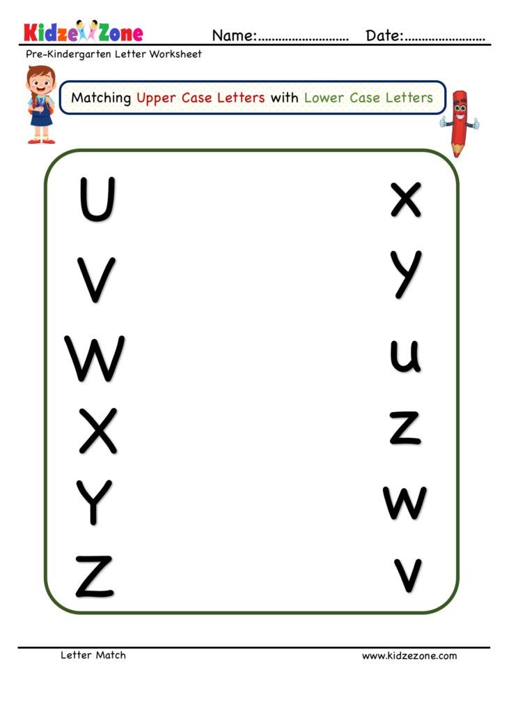 an uppercase letter worksheet with the lowercase letters and numbers on it