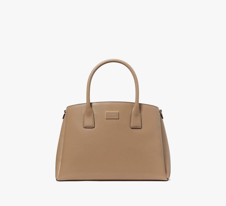 Add instant style to your in-office days with this sophisticated leather satchel. | Kate Spade Serena Satchel, Timeless Taupe Classic Kate Spade Bag In Soft Leather, Timeless Textured Leather Satchel For Office, Timeless Textured Leather Office Satchel, Kate Spade Leather Satchel For Formal Occasions, Beige Satchel Briefcase For Work, Versatile Satchel With Leather Lining For Work, Kate Spade Brown Bags For Work, Classic Kate Spade Office Satchel, Chic Kate Spade Leather Satchel