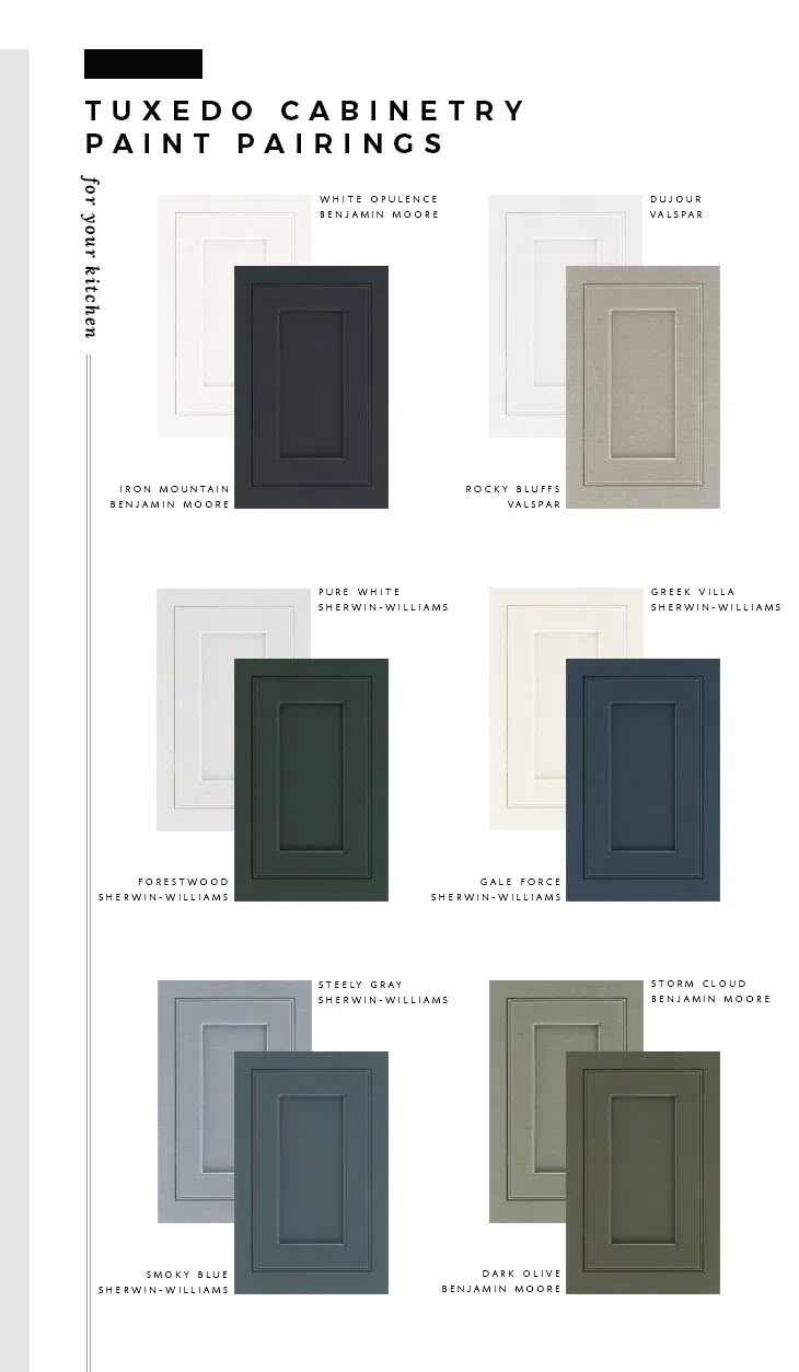 the different colors of painted cabinets are shown in this brochure, which is also available