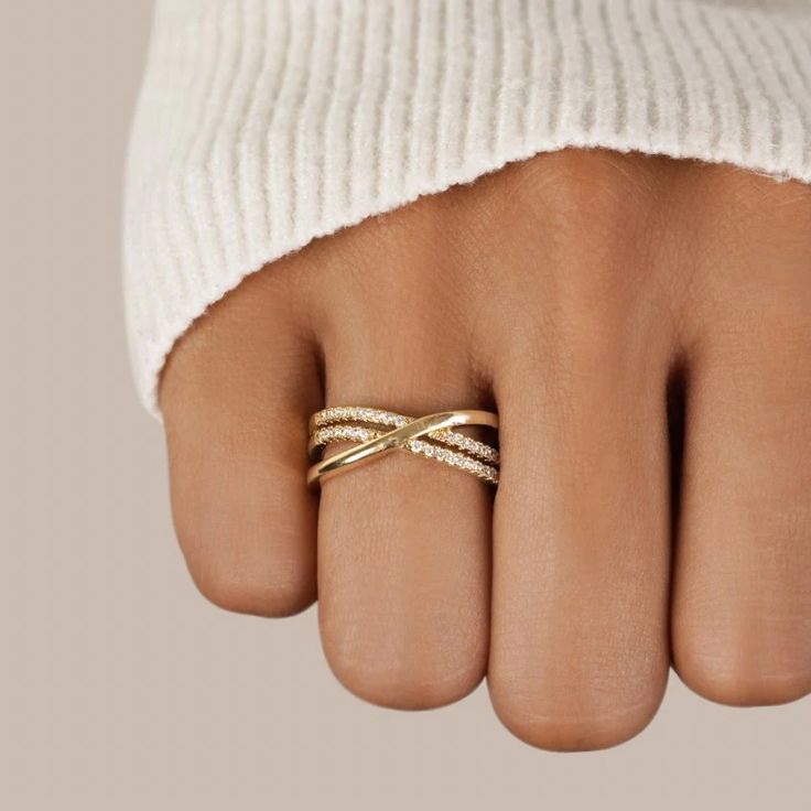 Effortless and timeless, this Messika 18K Gold Crystal Cross Ring is designed to bring a little sparkle to your everyday ring stack. 18K Gold plated AAA cubic zirconia crystal Adjustable ring size - fits size US5-7 or 8-10 Hypoallergenic, lead & nickel free  US/Canada Ring Size  UK/AU Ring Size  Inside Diameter (mm Feather Ring Silver, Elephant Ring, Feather Ring, Everyday Ring, Crystal Cross, Ring Stack, Rhinestone Ring, Everyday Rings, Cross Ring