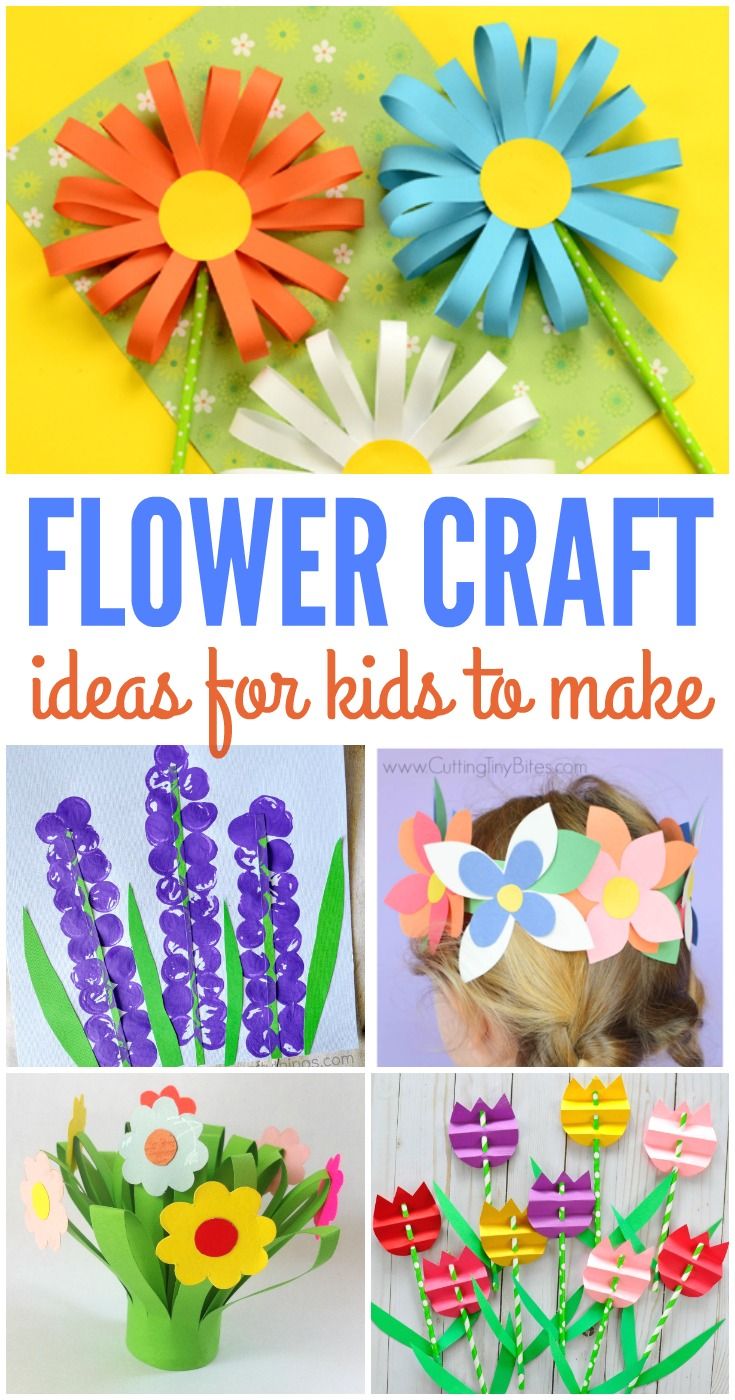 flower craft ideas for kids to make with paper flowers and other things that are colorful